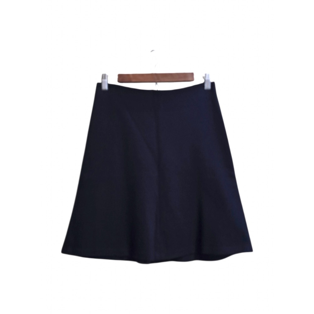 Loft Pull On A-Line Knee Length Skirt In Navy Sz XSP